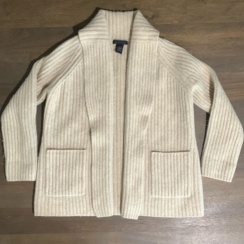 The Limited 100% Lambswool Cardigan Sweater | Medium